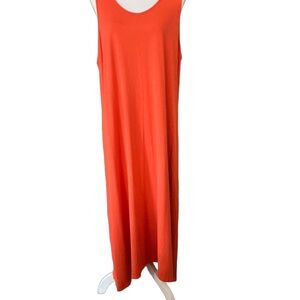 Sleeveless Coral Maxi Dress - Women's